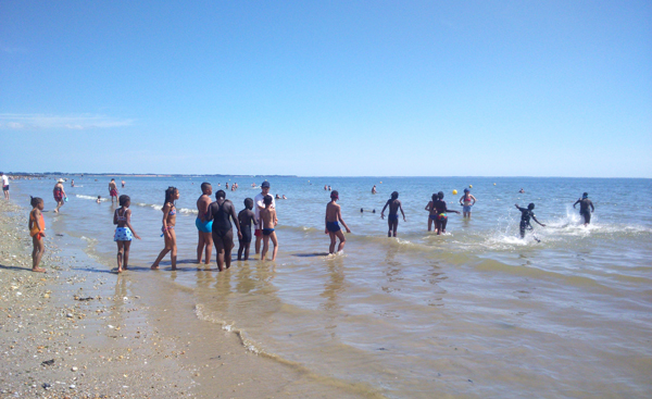 Colonie de vacances, séjours vacances, enfants, oul, Les Sables d'Olonne, baignade : été 2017